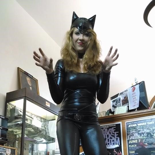 Cosplaying Cat Woman.
