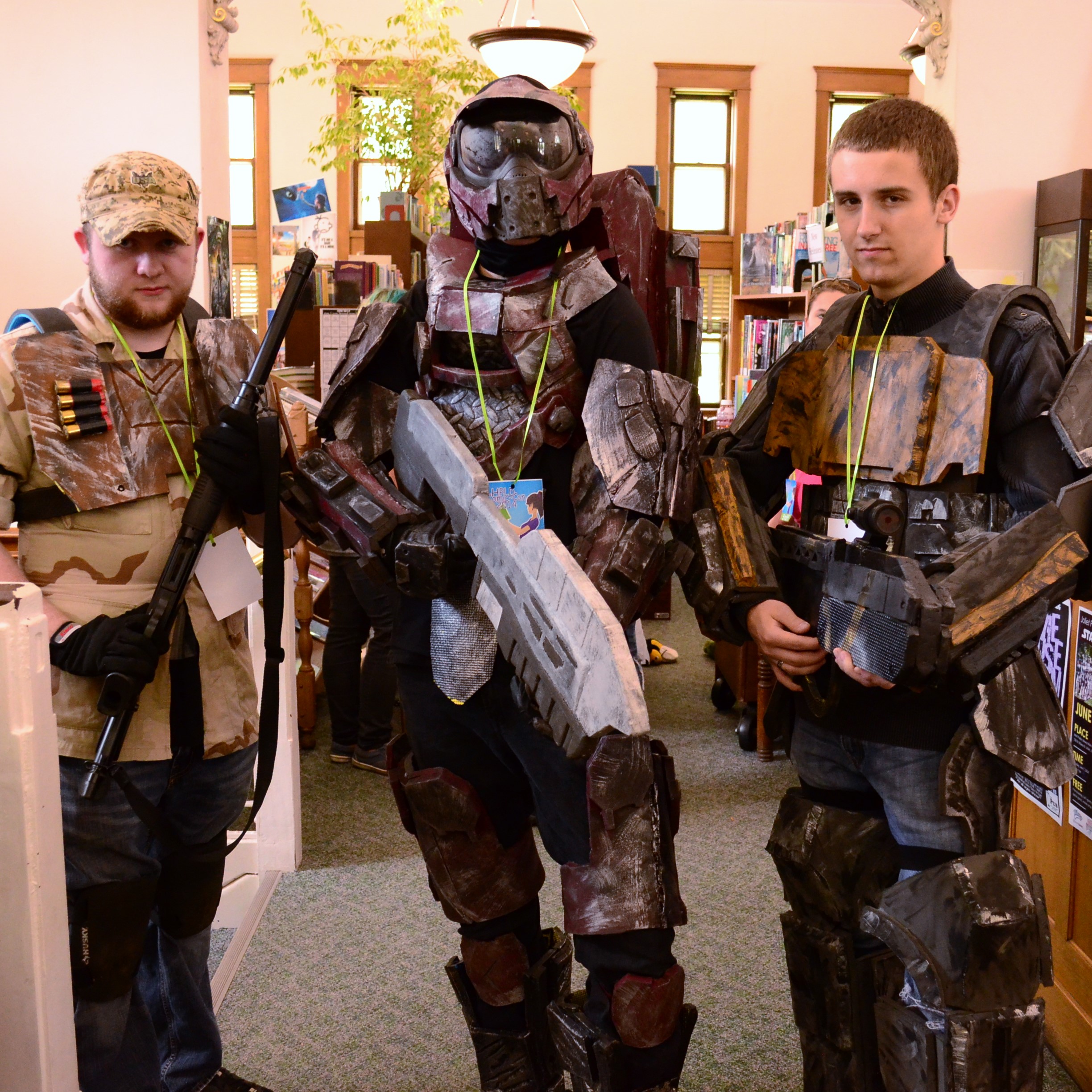 Cosplaying characters from Halo.